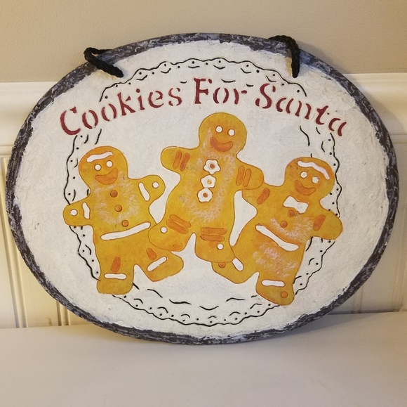 Slate Christmas Gingerbread Men Sign - Picture 10 of 10
